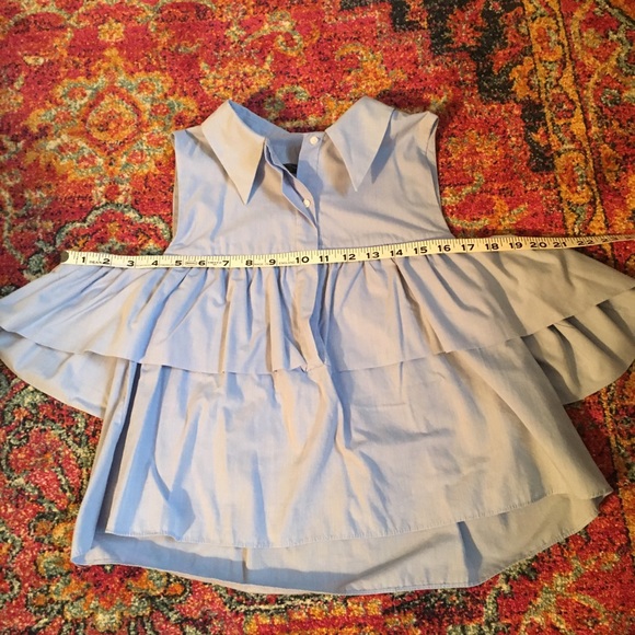 Zara Blue Top Size Small - Picture 4 of 10